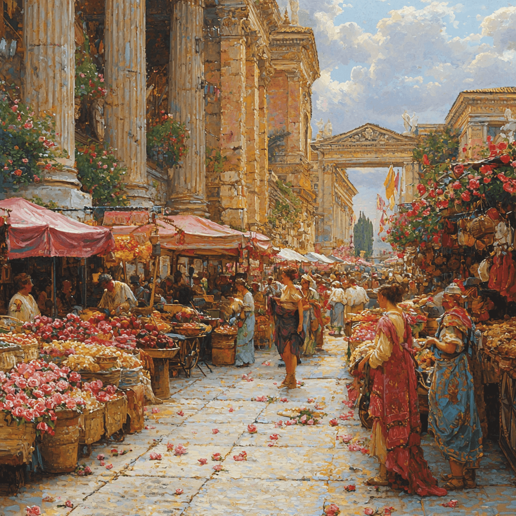 Lawrence Alma-Tadema Inspired Ancient Roman Marketplace Paint By Numbers