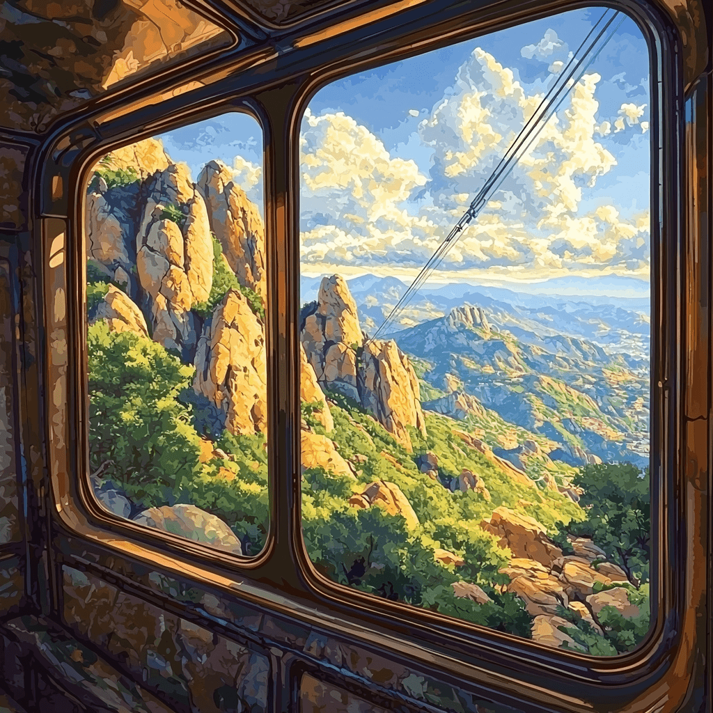 Montserrat Cable Car - Spain Paint By Numbers