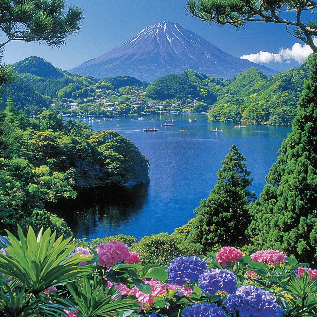 Mount Fuji Viewing From Hakone DIY Paint By Numbers