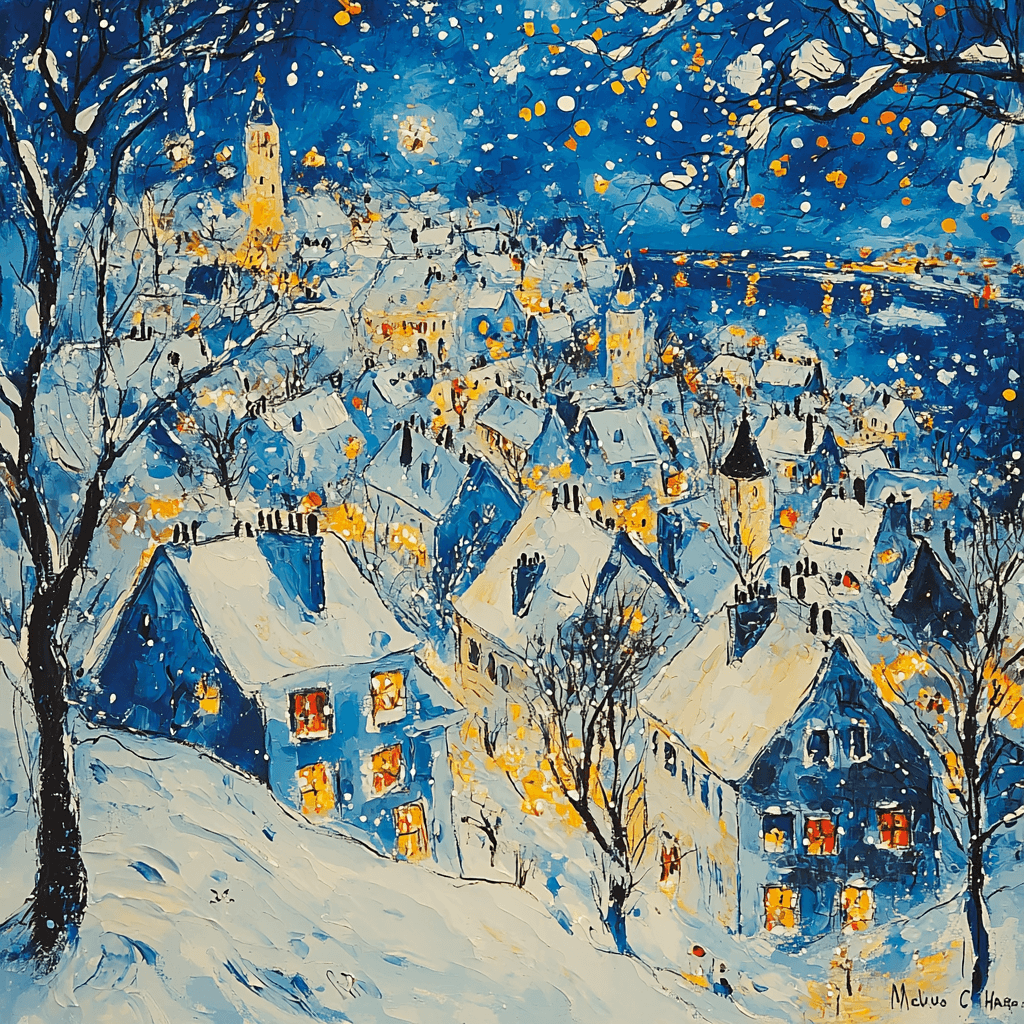 Marc Chagall Inspired Metropolitan Winter Fantasy Paint By Numbers