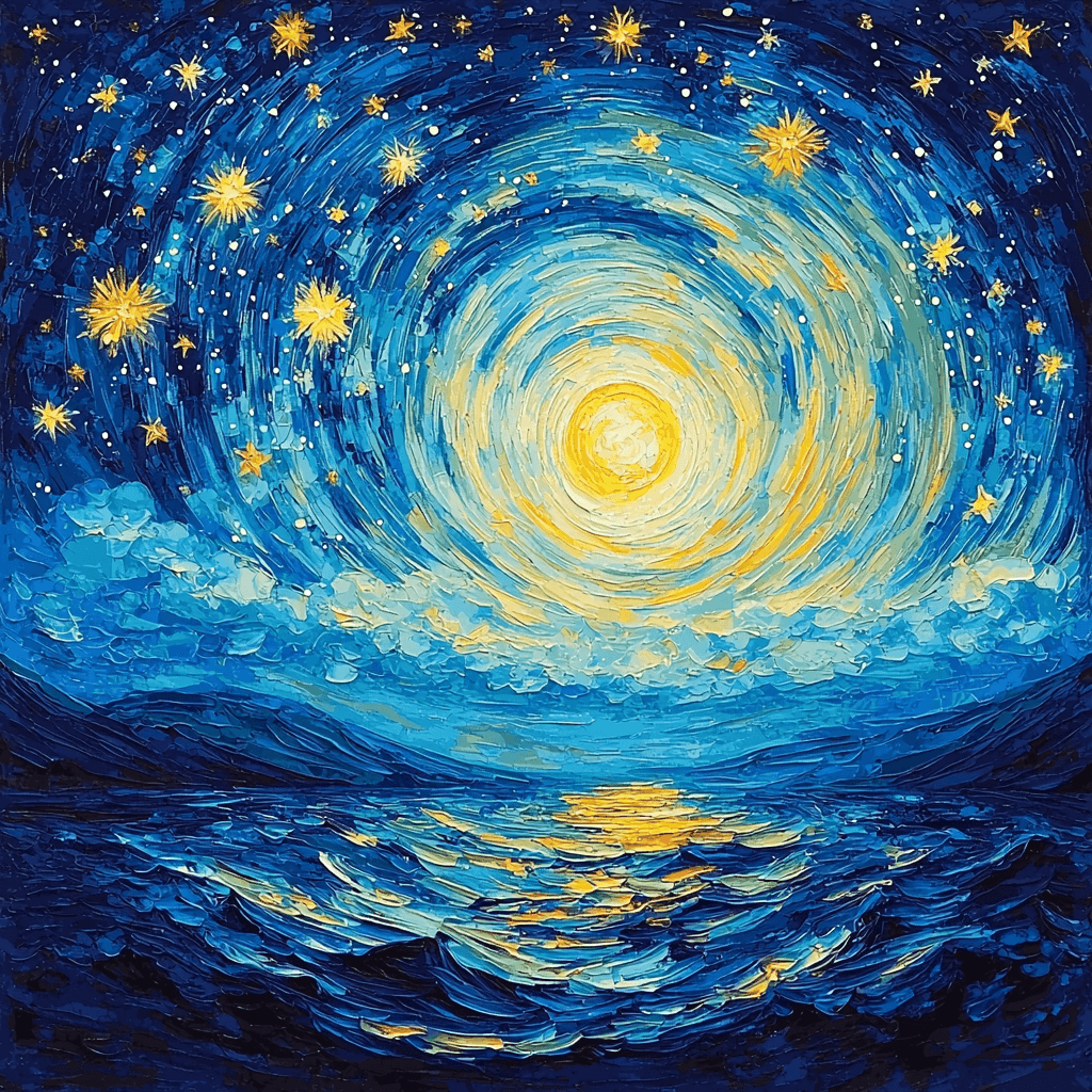 Vincent Van Gogh Inspired Starry Dreams Paint By Color