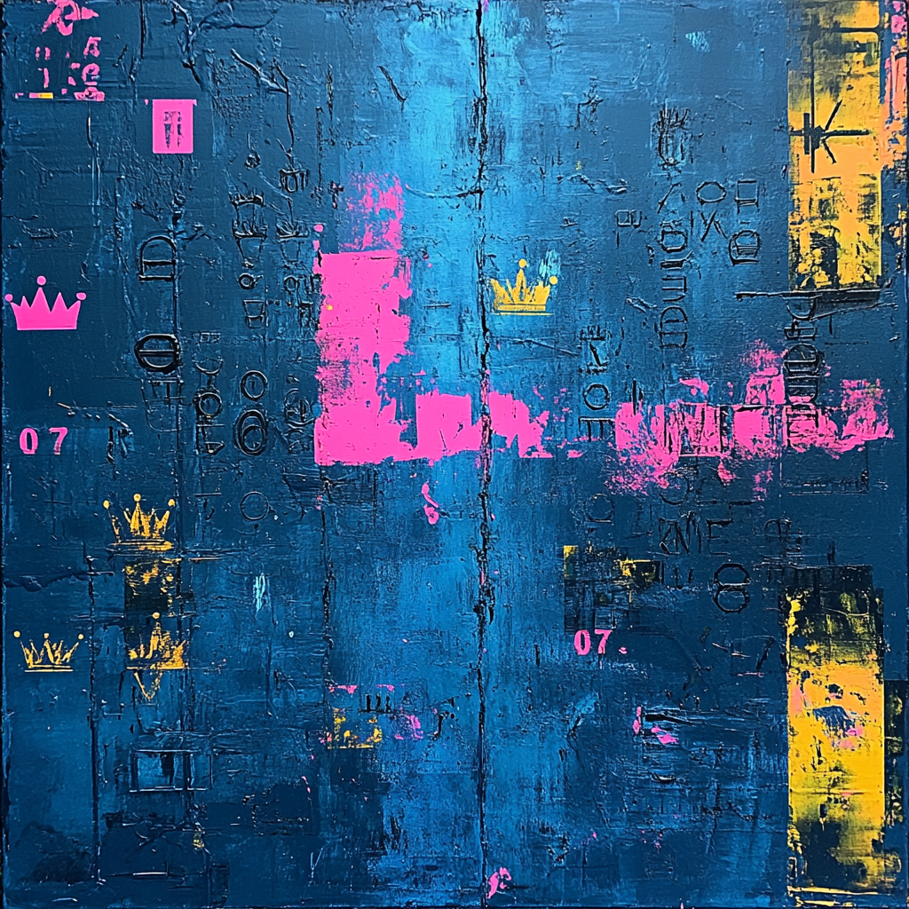 Jean-Michel Basquiat Inspired Rift Of Color And Code Paint by numbers art