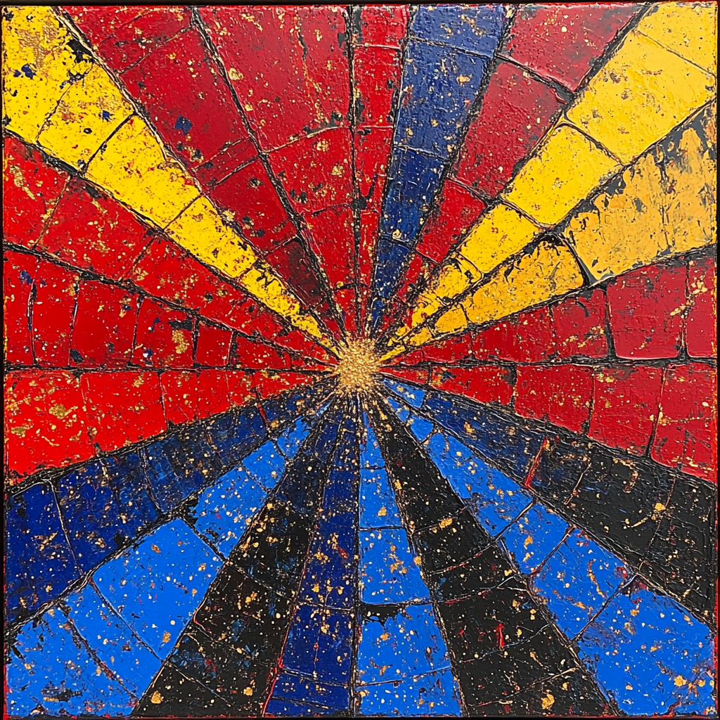 Jackson Pollock Inspired Supernova Web Paint by numbers art