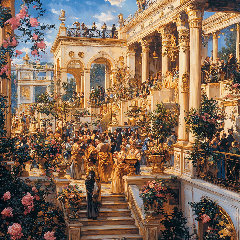 Alma-Tadema Inspired Alma-Tadema's Roman Celebration Number Painting