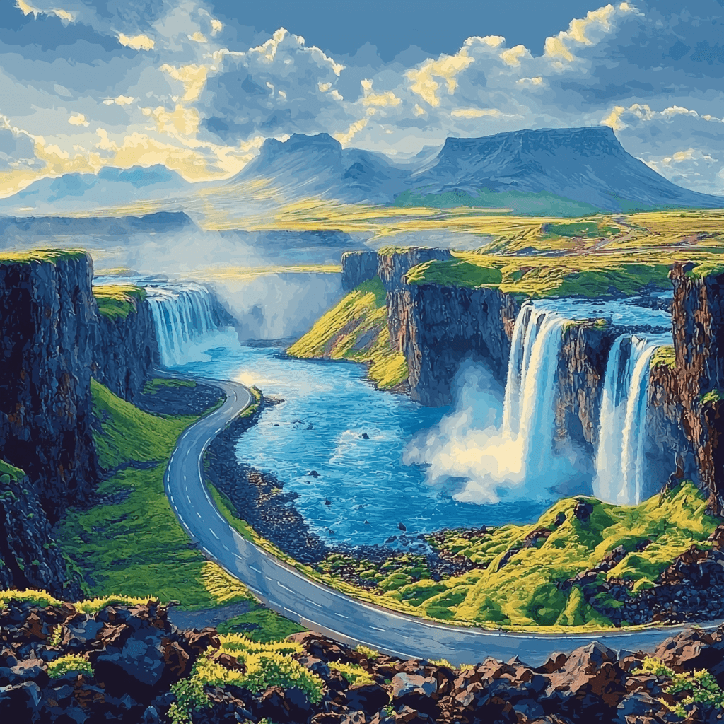 The Ring Road In Iceland DIY Paint By Numbers