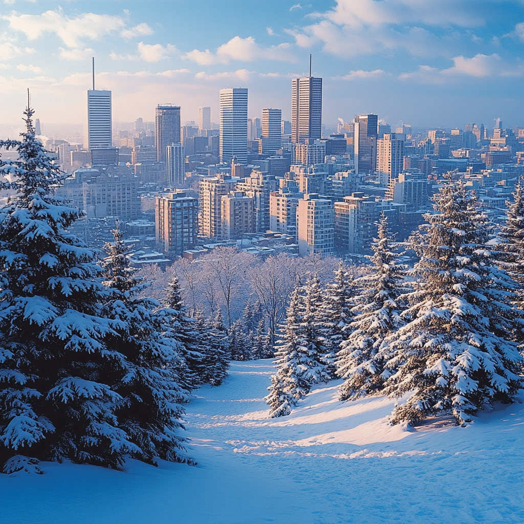 View From Mount Royal Park Montreal Canada Numbered painting kits