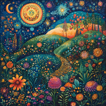 Frida Kahlo Inspired Frida's Mystical Garden Paint By Numbers