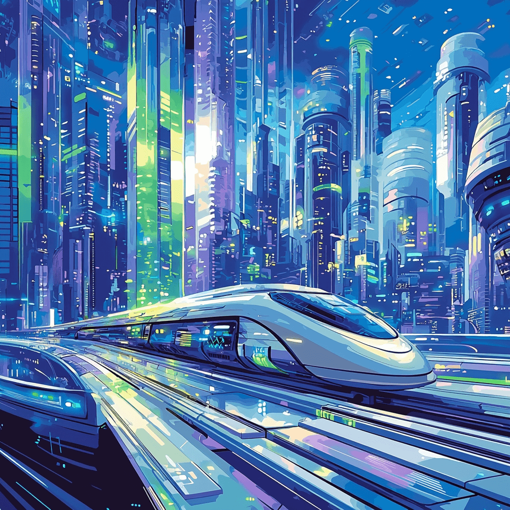 Syd Mead Inspired Futuristic Metropolis - DIY Painting By Numbers Kit