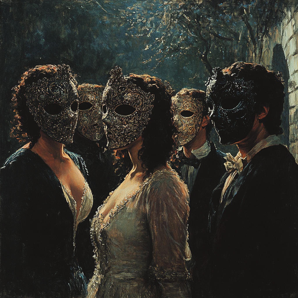 Francisco Goya Inspired Carnival Masks Number painting