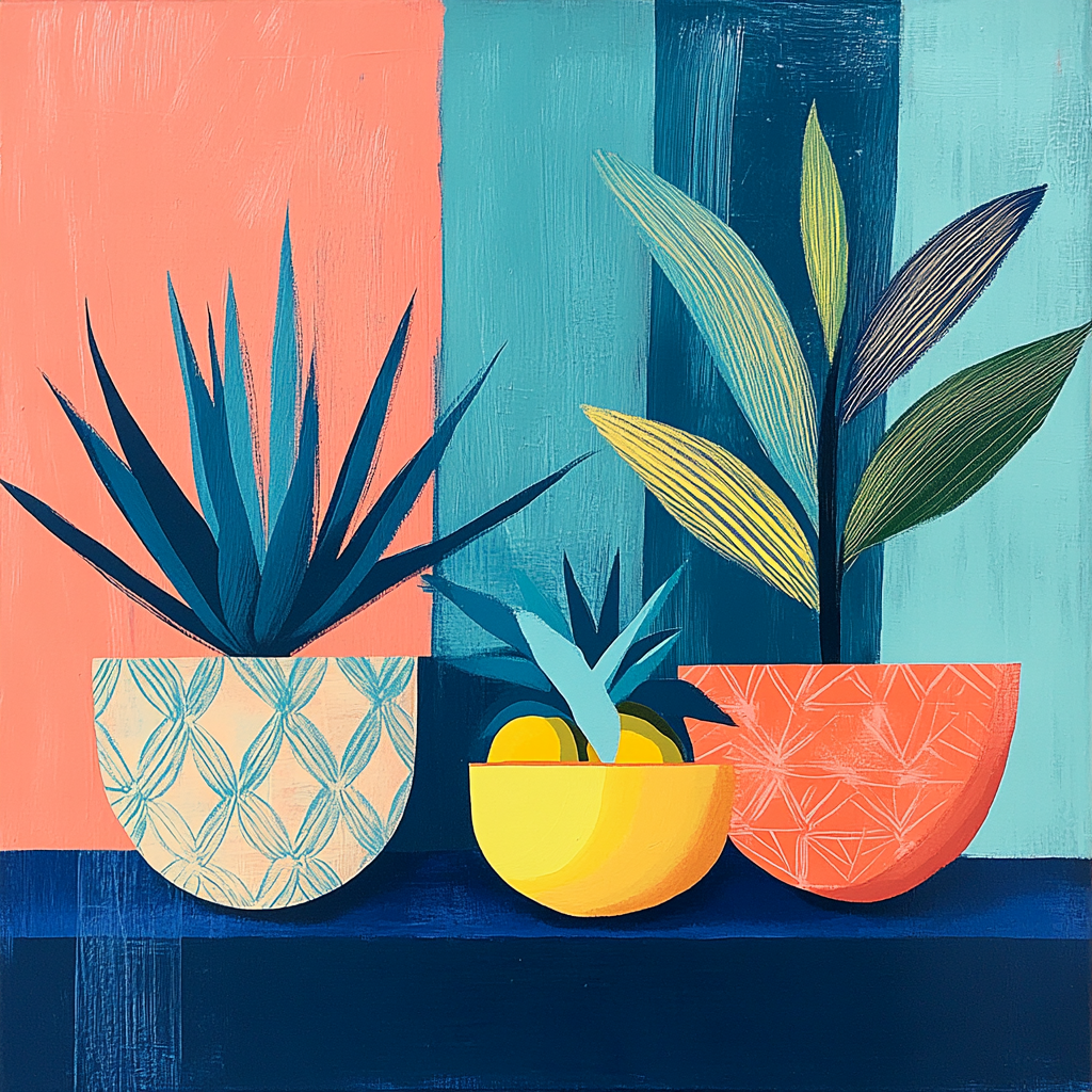 Matisse Inspired Tropical Still Life Numbered painting kits