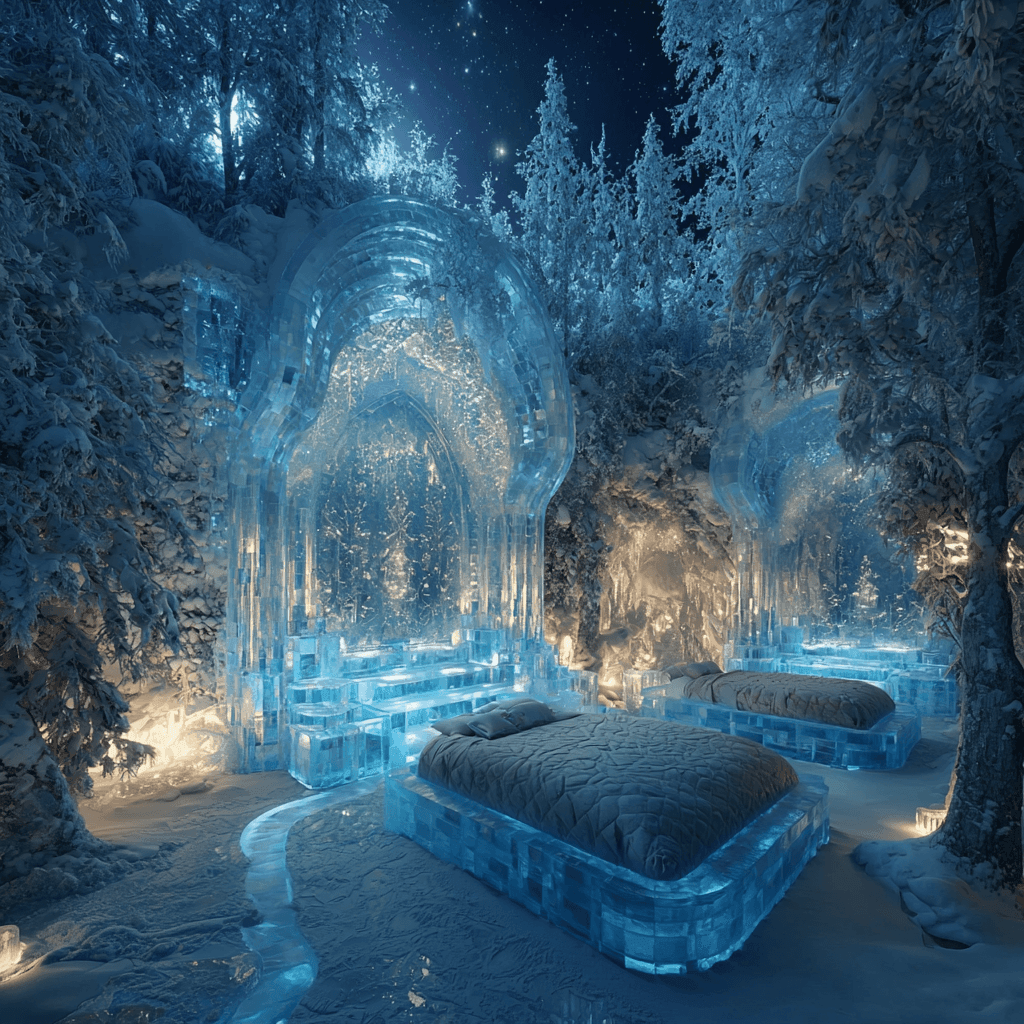 Ice Hotel - Jukkasjärvi, Sweden Paint By Numbers Kits