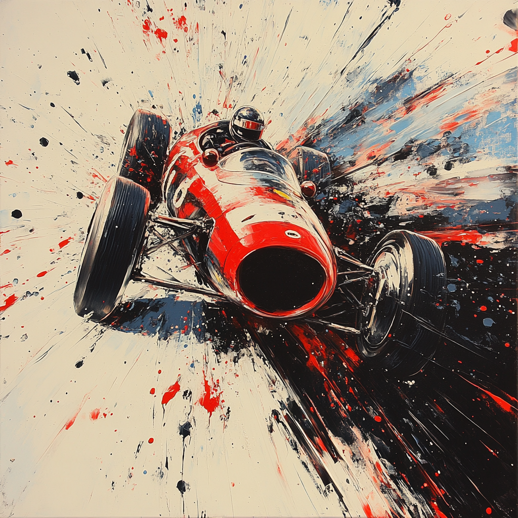 Jackson Pollock Inspired Racing Machines paint by numbers
