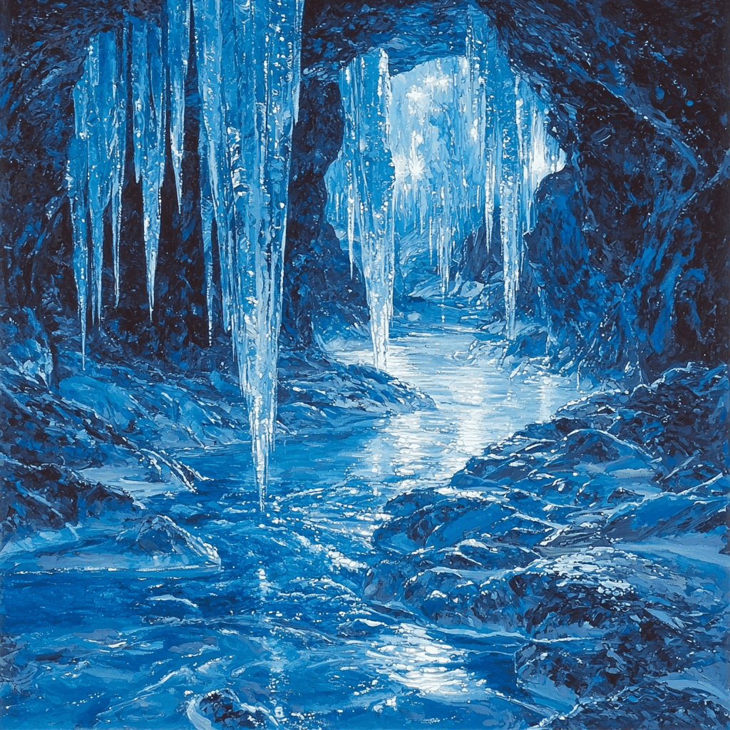Mendenhall Ice Caves, Juneau Numbered Painting Kits