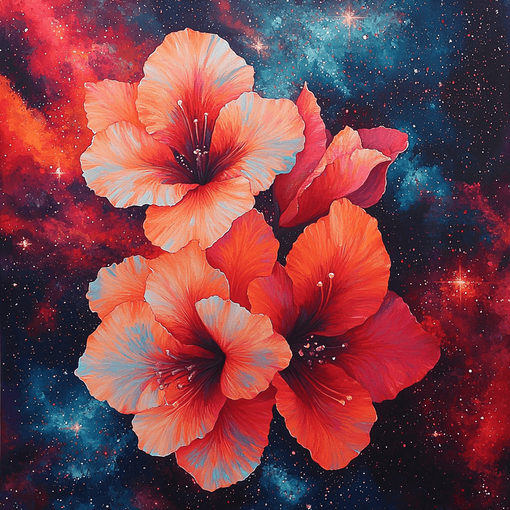 Georgia O'Keeffe Inspired Celestial Blossom Symphony Paint By Numbers