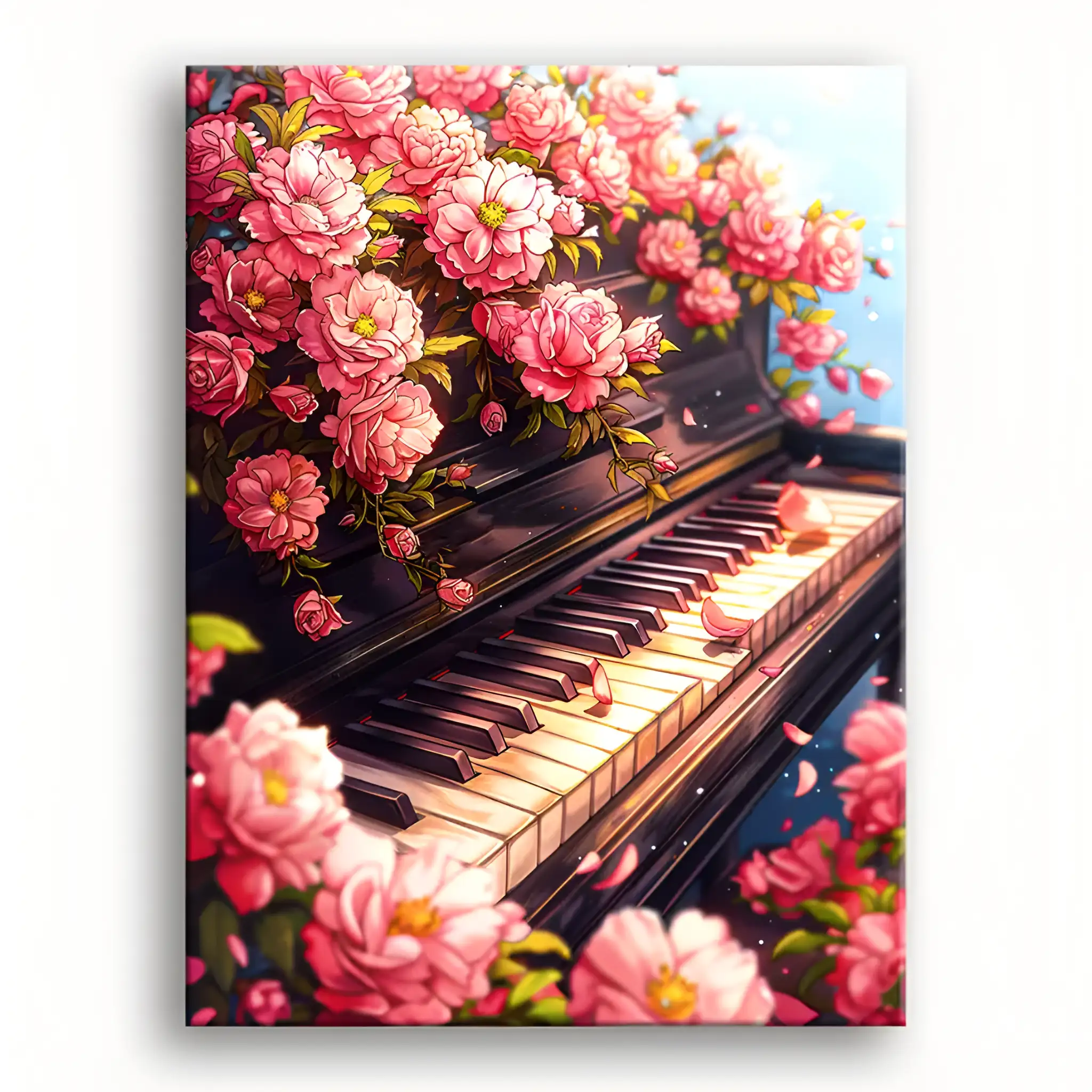 DIY flower painting kit featuring brushes, canvas, and vibrant colors for creative art projects and home decor.