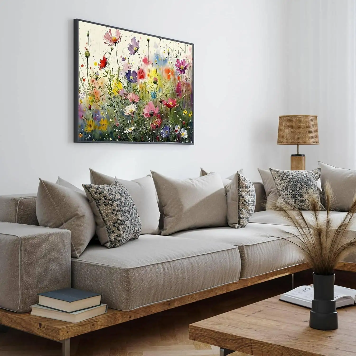 Blossoming Hues Paint By Number Canvas Kit with vibrant colors for easy painting and creative fun for all ages.