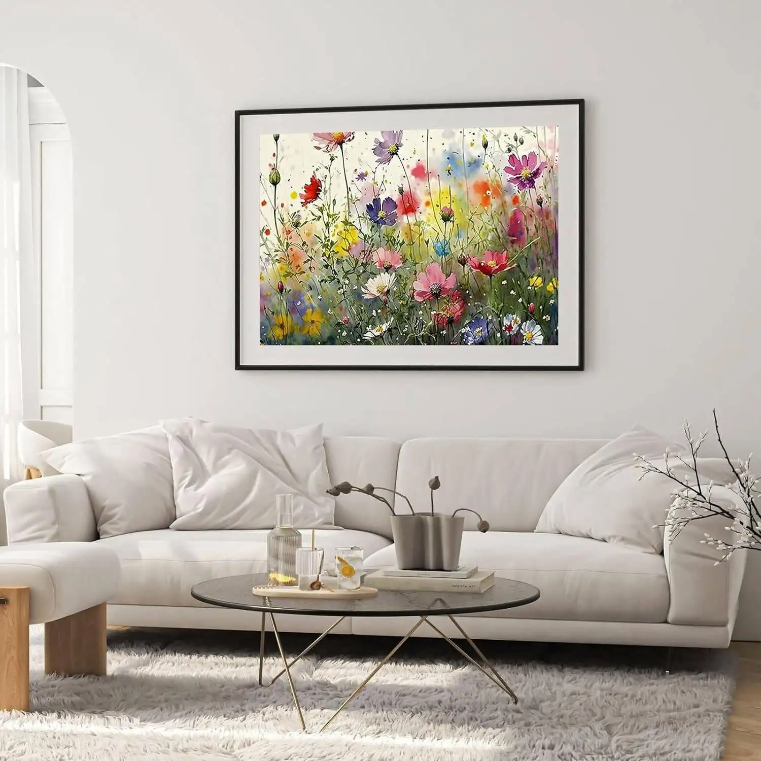 Blossoming Hues paint by number canvas kit featuring vibrant colors and detailed floral design for easy painting enjoyment.