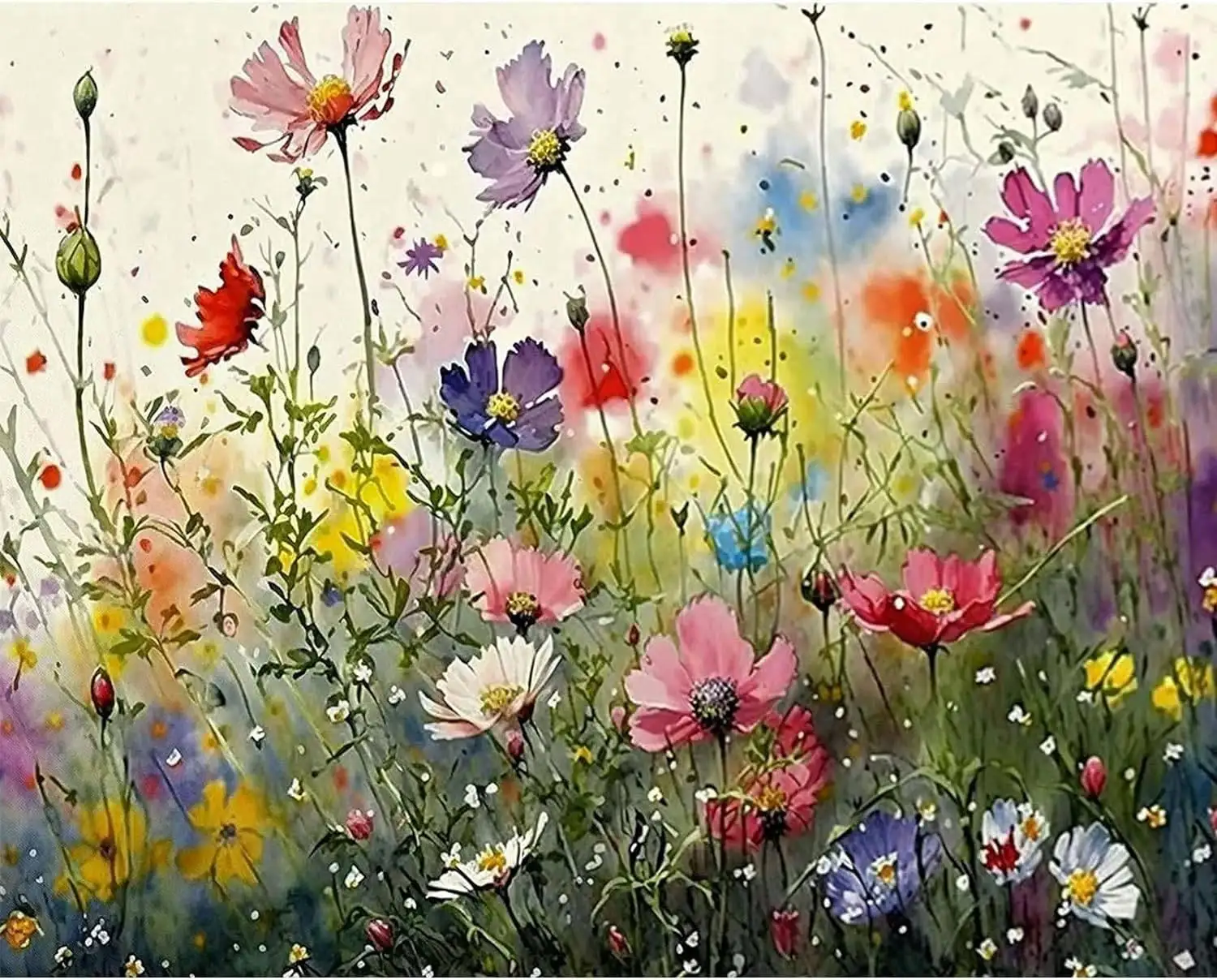 Blossoming Hues Paint By Number Canvas Kit featuring vibrant colors and easy-to-follow designs for art enthusiasts.
