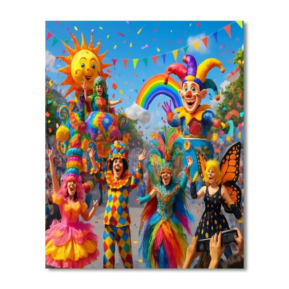 DIY paint by numbers kit featuring vibrant fantasy-themed design for creative art projects. Perfect for all skill levels.