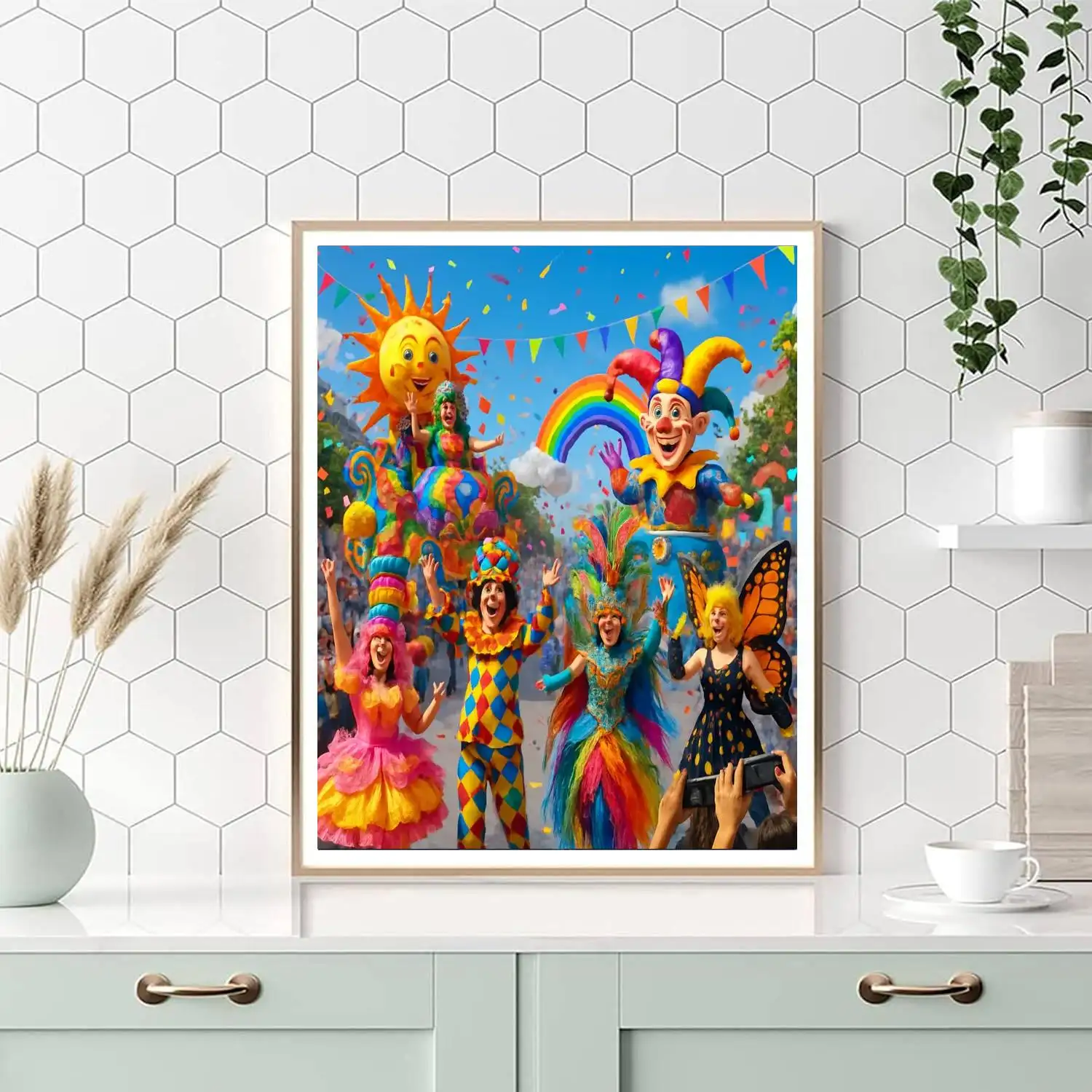 DIY Paint By Numbers Kit - Fantasy Fest Art Set for Creative Painting Fun and Relaxation, Ideal for All Skill Levels