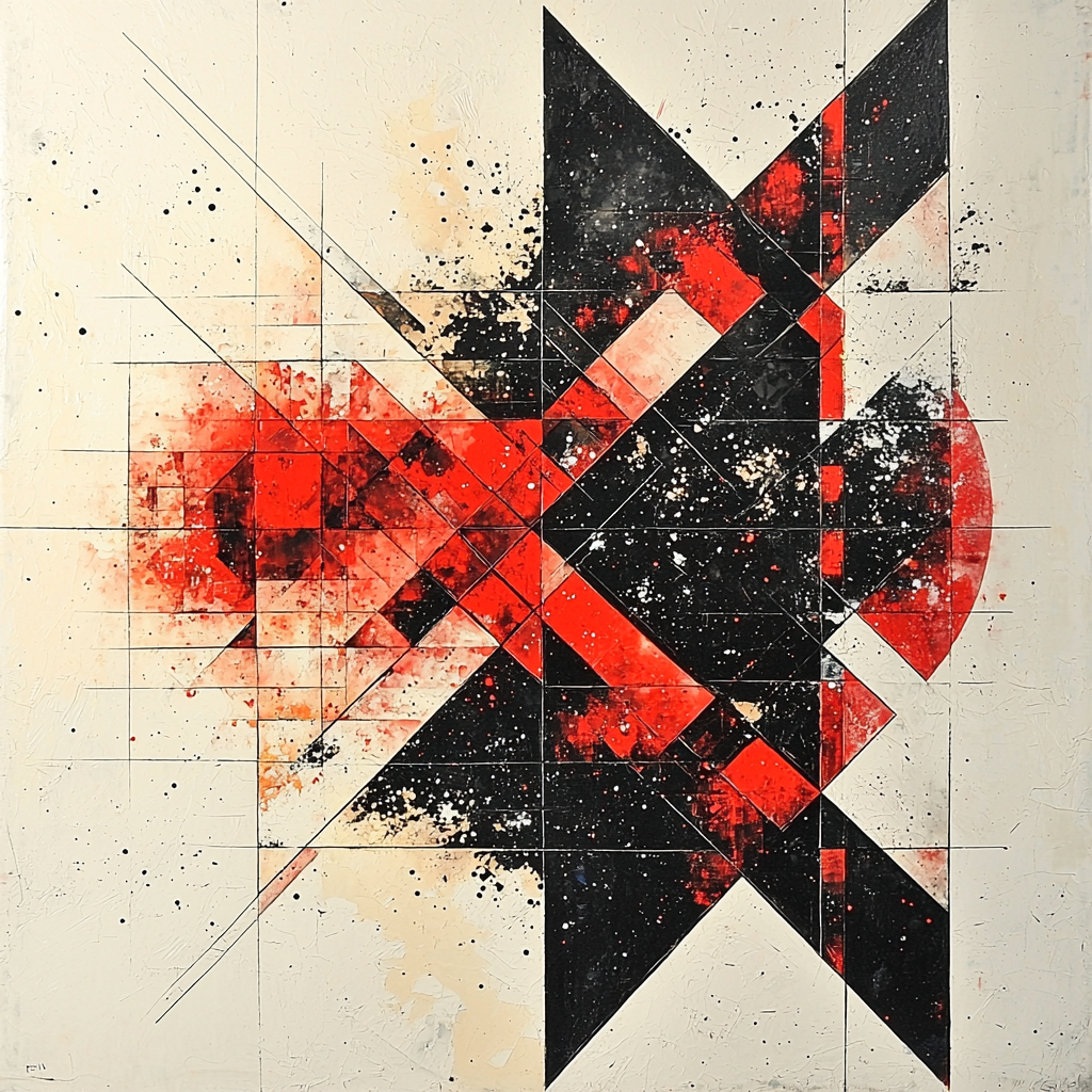 Kazimir Malevich Inspired Radiant Structure Numbered Painting Kits