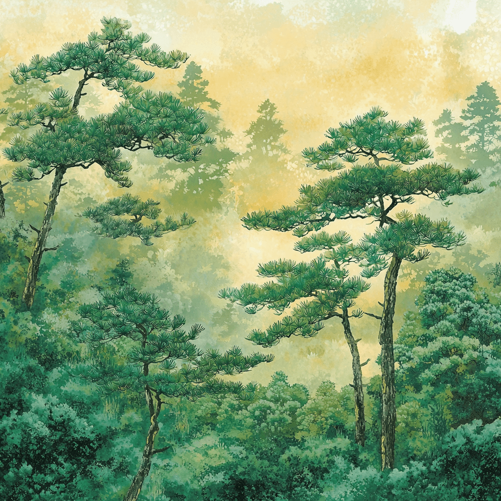 Hiroshige Inspired Breeze Through The Pines Paint By Numbers Art
