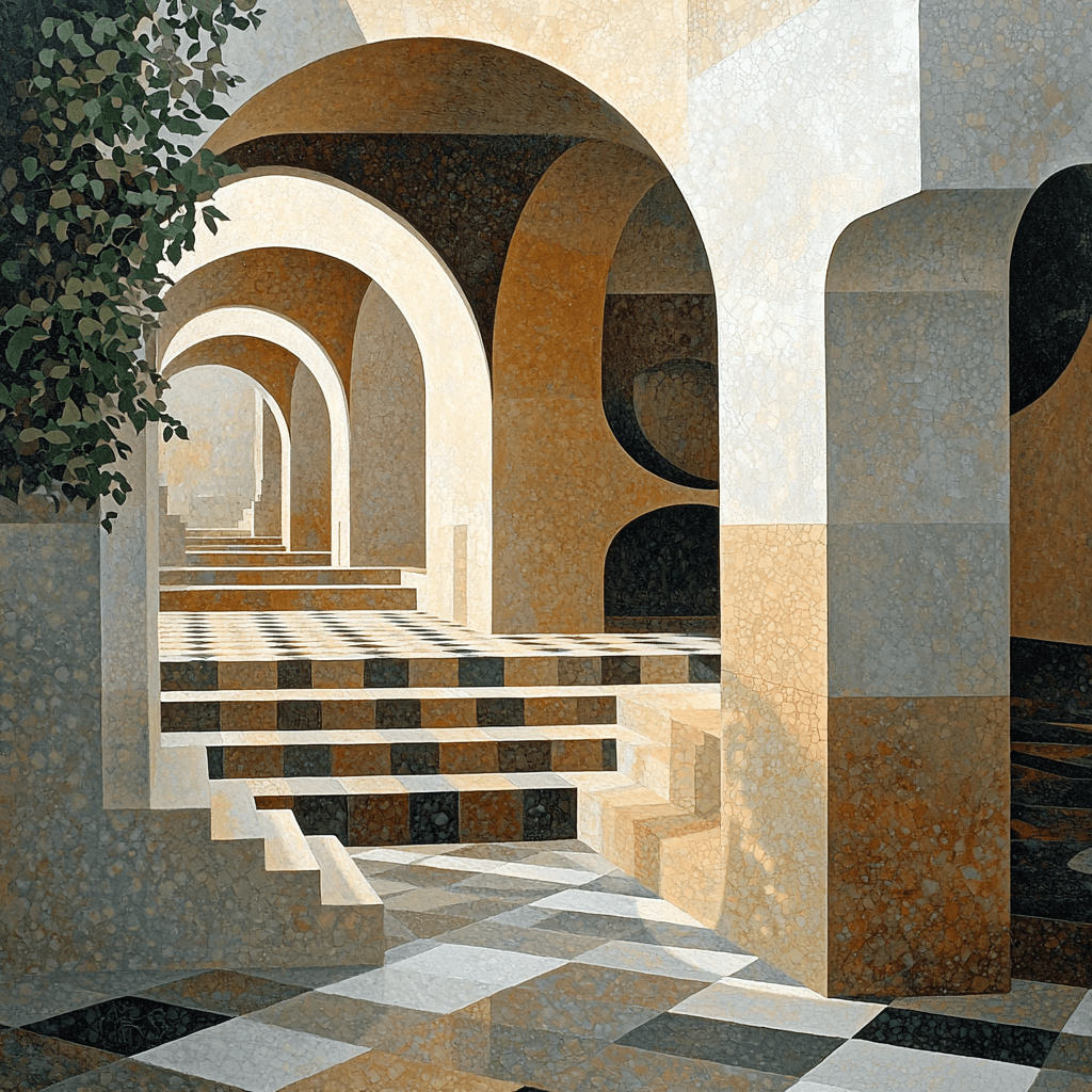 M.C. Escher Inspired Architectural Dreamscape Painting Number Kit