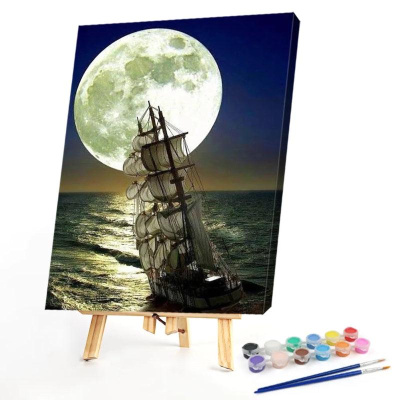 Sea Sailing Paint By Numbers Acrylic Painting Kit