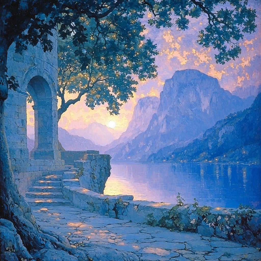 Arnold Böcklin Inspired Mystic Twilight Numbered Painting Kits