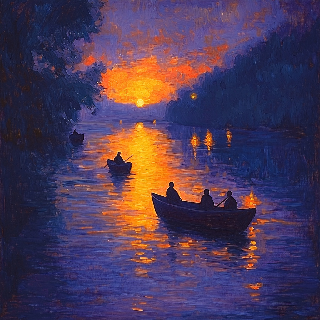 Georges Seurat Inspired Spectrum Of Twilight Paint By Color