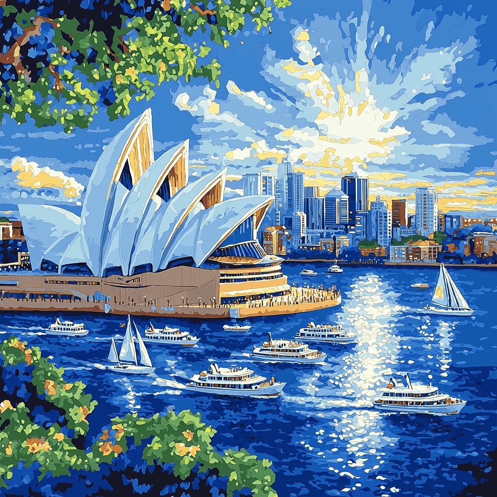 Sydney Opera House - Sydney Paint By Color