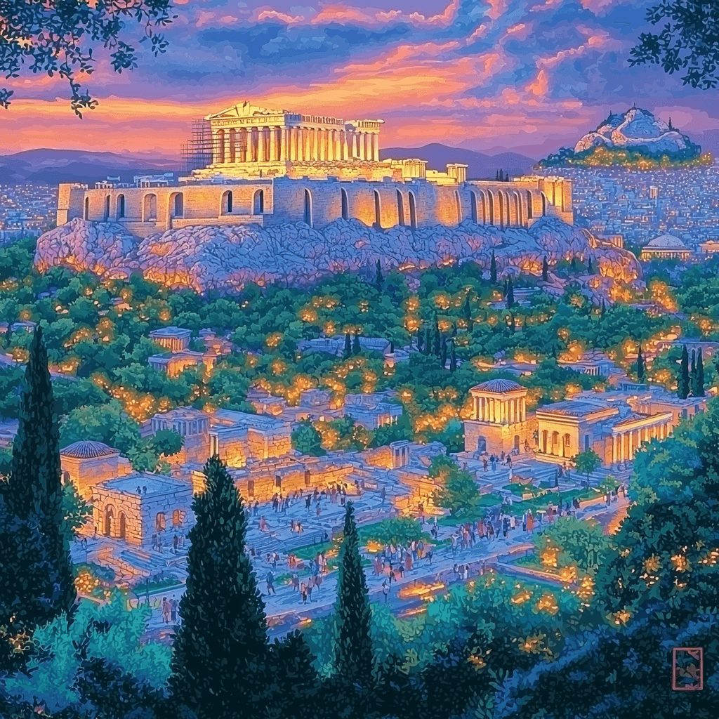 The Acropolis - Greece Painting Number Kit
