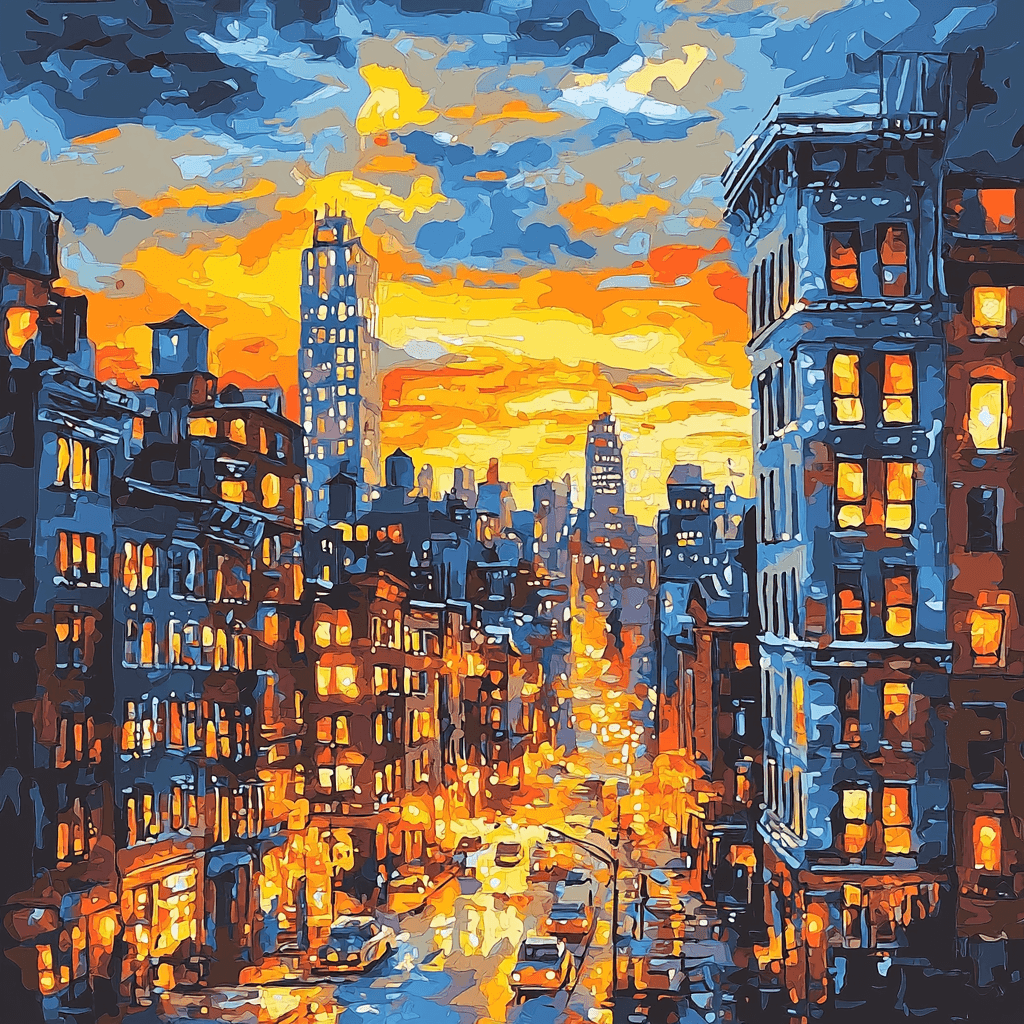 Edward Hopper Inspired Urban Escape Painting Number Kit