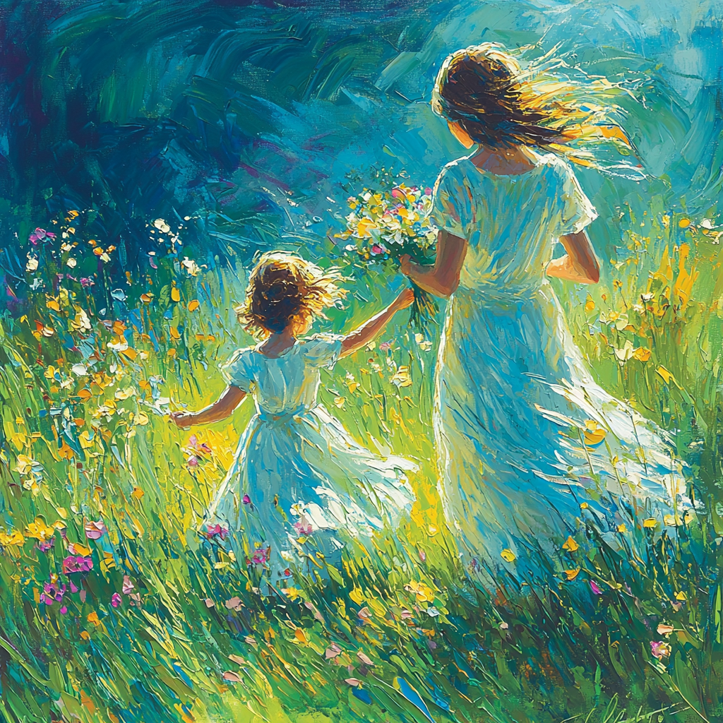 Mom And Me In Nature Painting By Numbers Kit
