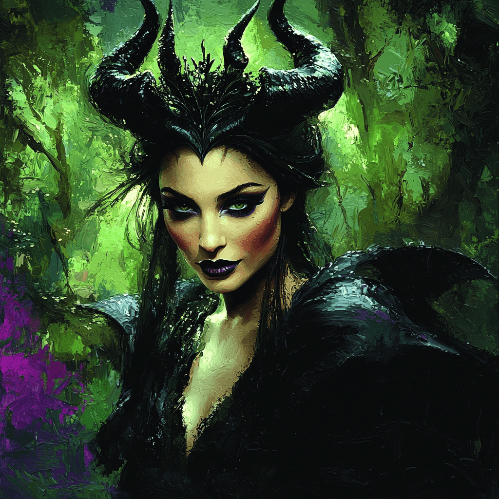 Angelina Jolie: The Enigmatic Spirit Of Maleficent Number Painting