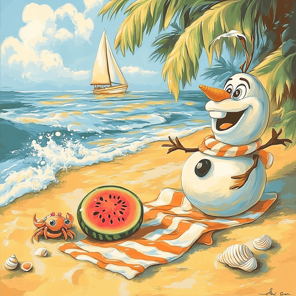 Olaf Sunny Picnic Paint by numbers kits