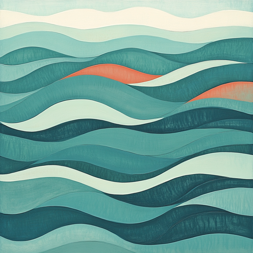 Paul Klee Inspired Ocean Script Numbered painting kits