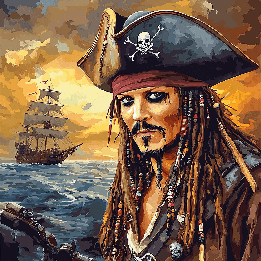 Johnny Depp: The Enigmatic Pirate's Tale Painting Number Kit