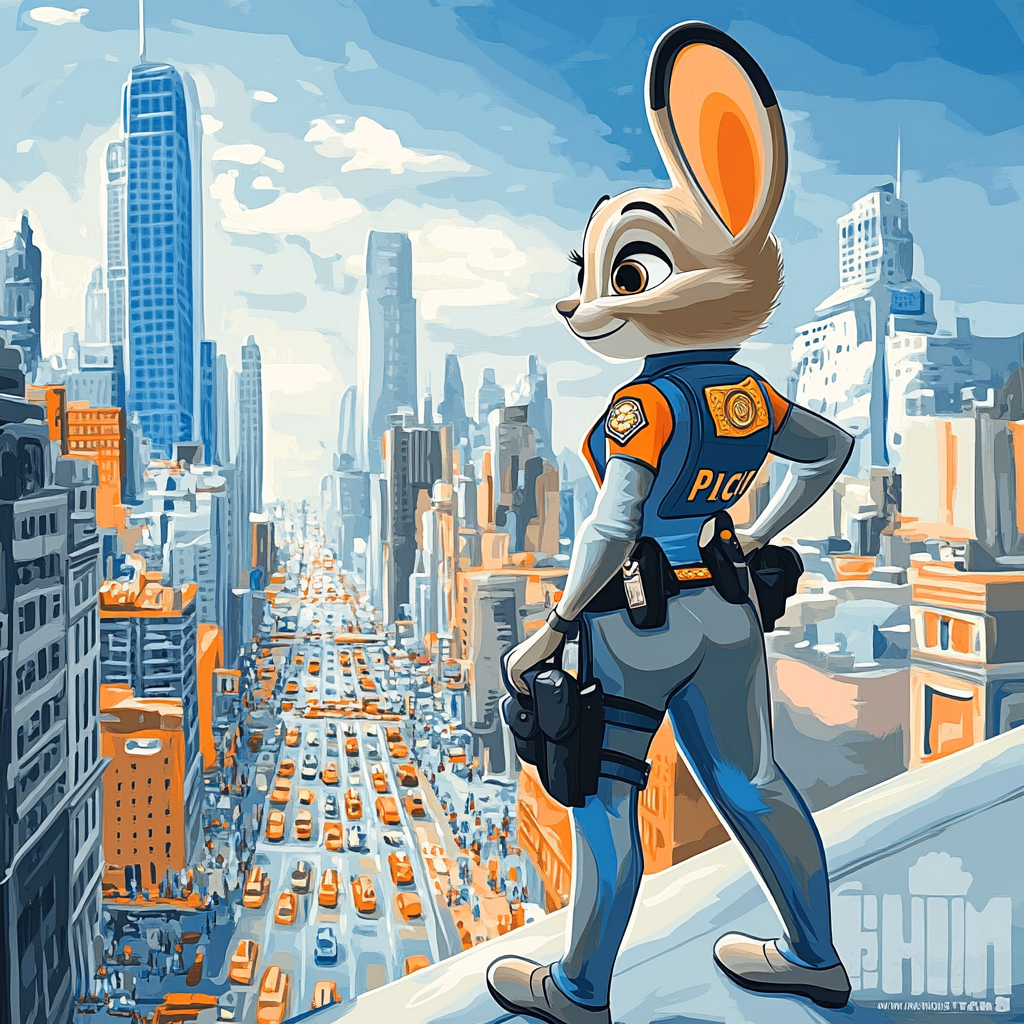 Judy Hopps City Patrol Numbered painting kits