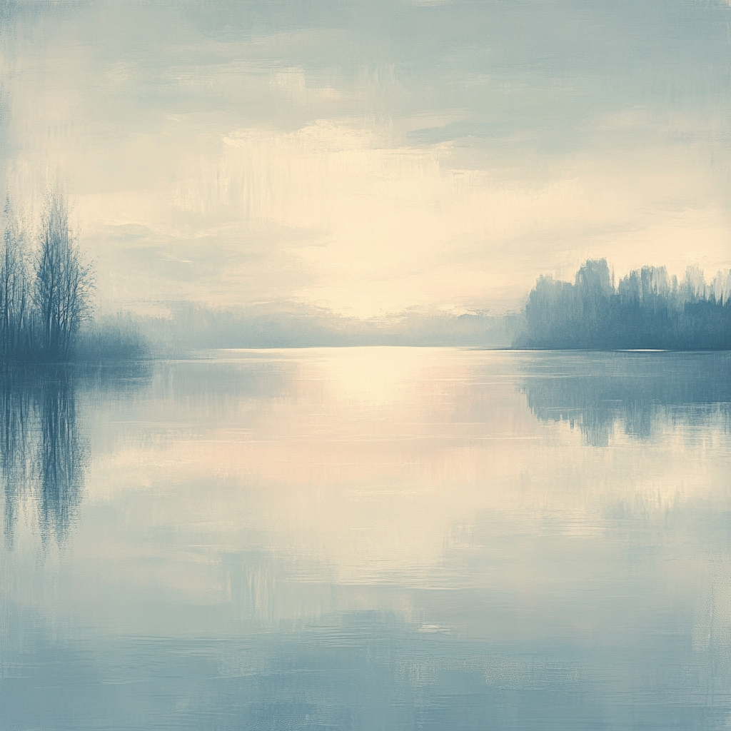Edgar Degas Inspired Quiet Reflection On Still Lake Painting by numbers kit