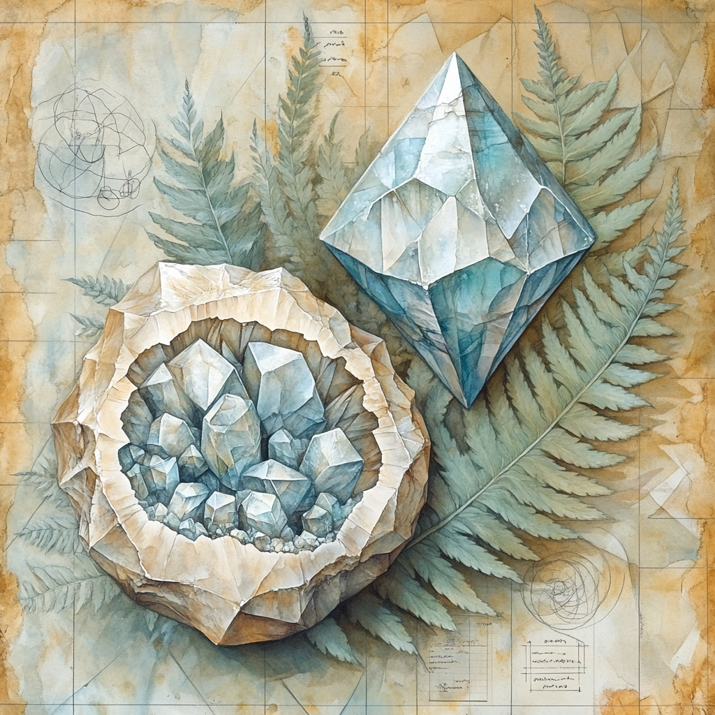 Leonardo Da Vinci Inspired Crystal Botanical Study painting number kit