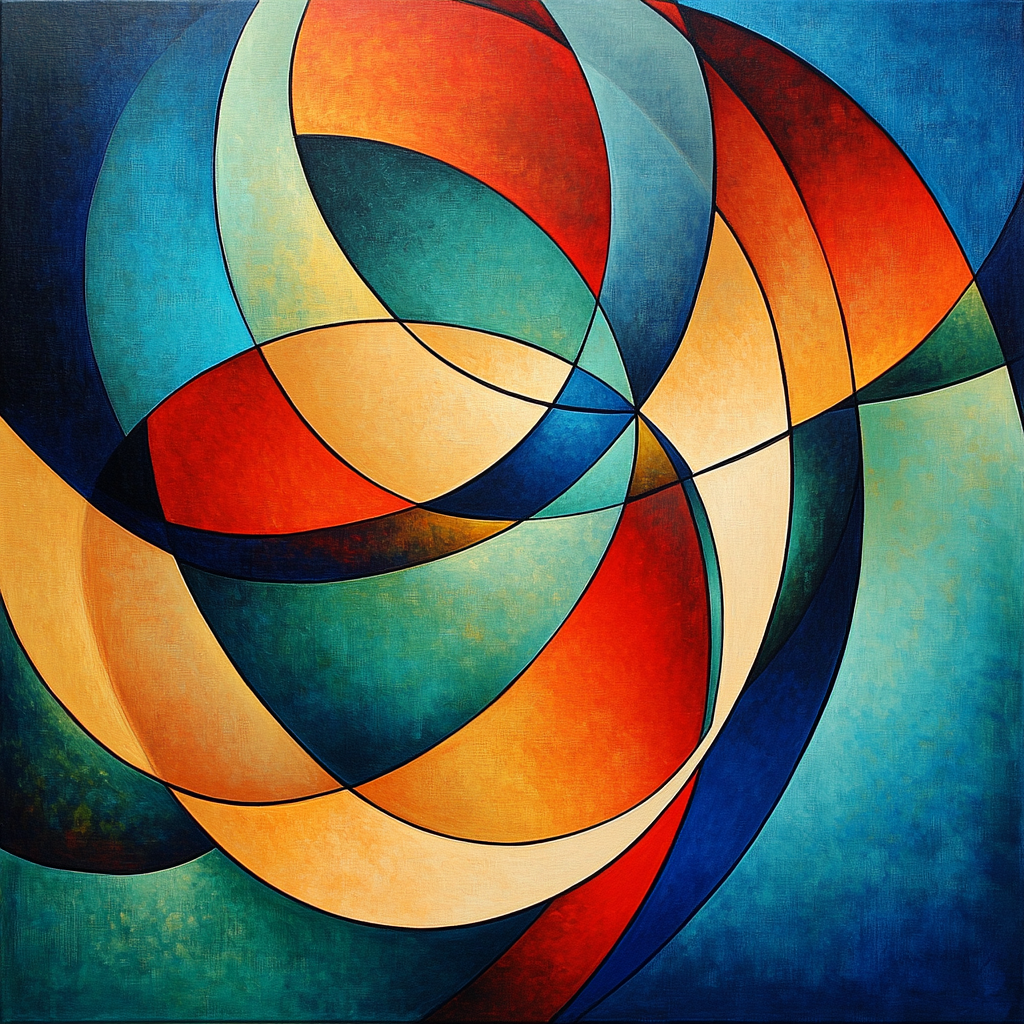 Wassily Kandinsky Inspired Rocket Launch paint by color