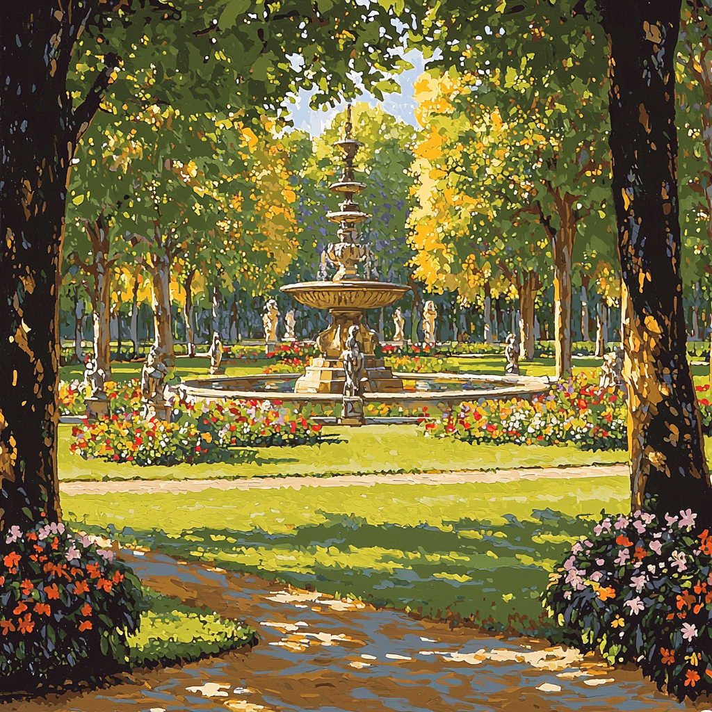 Jardins De Luxembourg - Paris Paint By Numbers