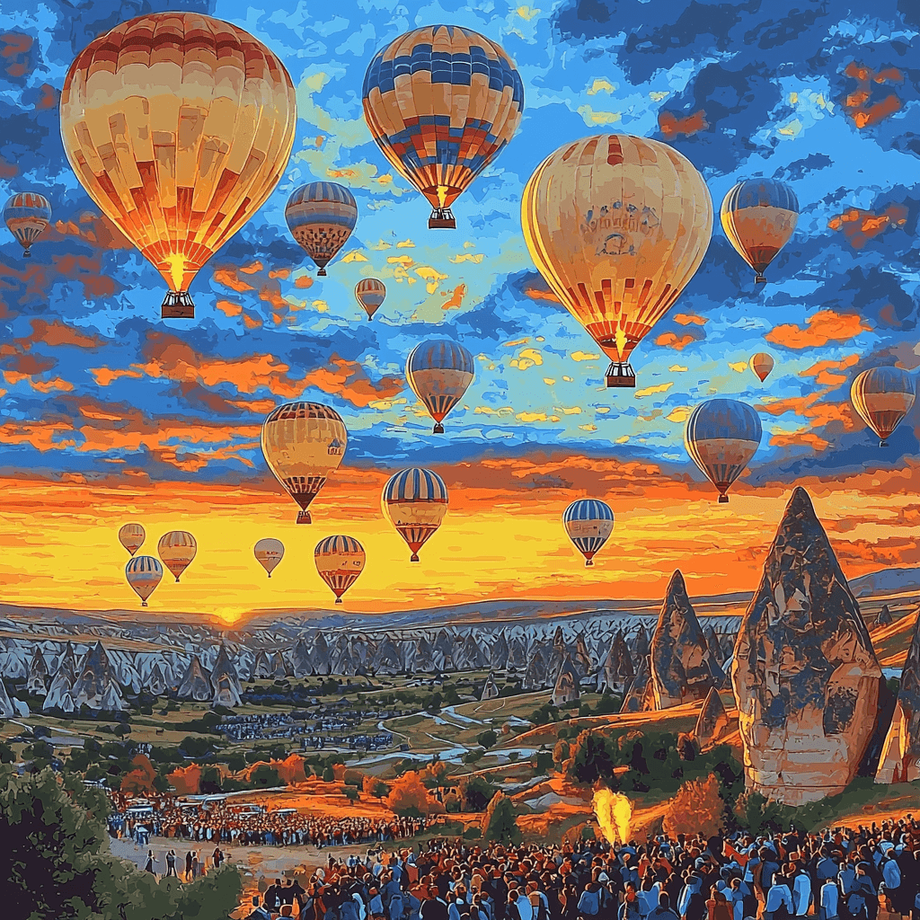 Cappadocia Balloon Festival Painting Number Kit