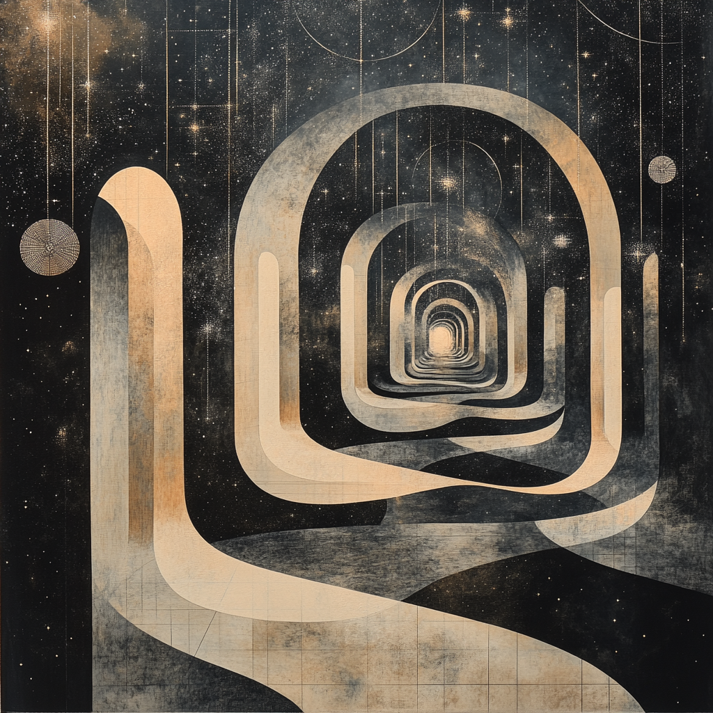 M.C. Escher Inspired Celestial Maze Of Shadows Paint by numbers kits