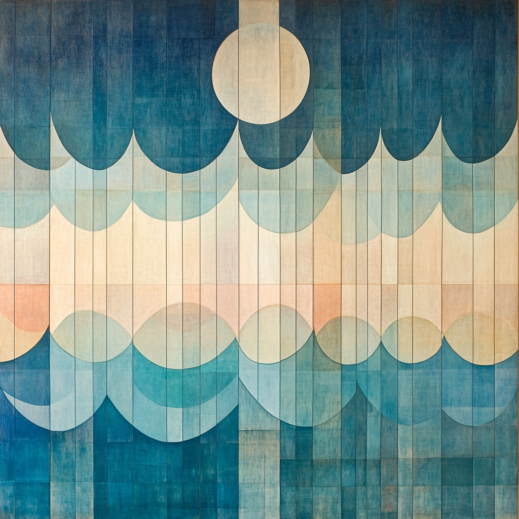 Paul Klee Inspired Rhythmic Tides Painting by numbers kit