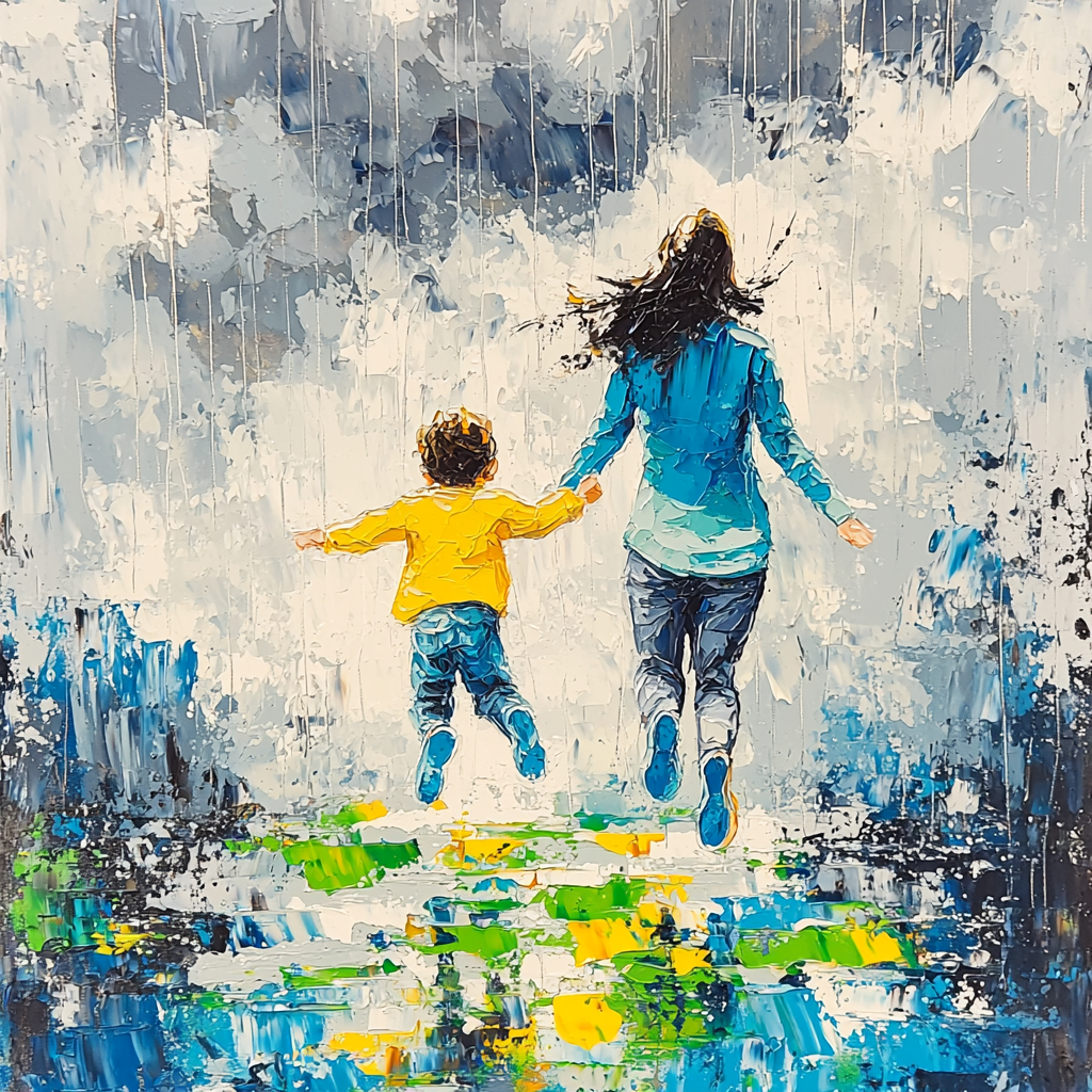 Joy In The Rain Number Painting