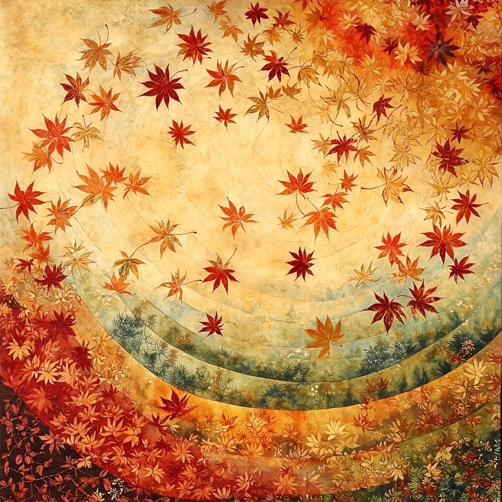 Utagawa Hiroshige Inspired Ethereal Autumn Breeze Paint By Color