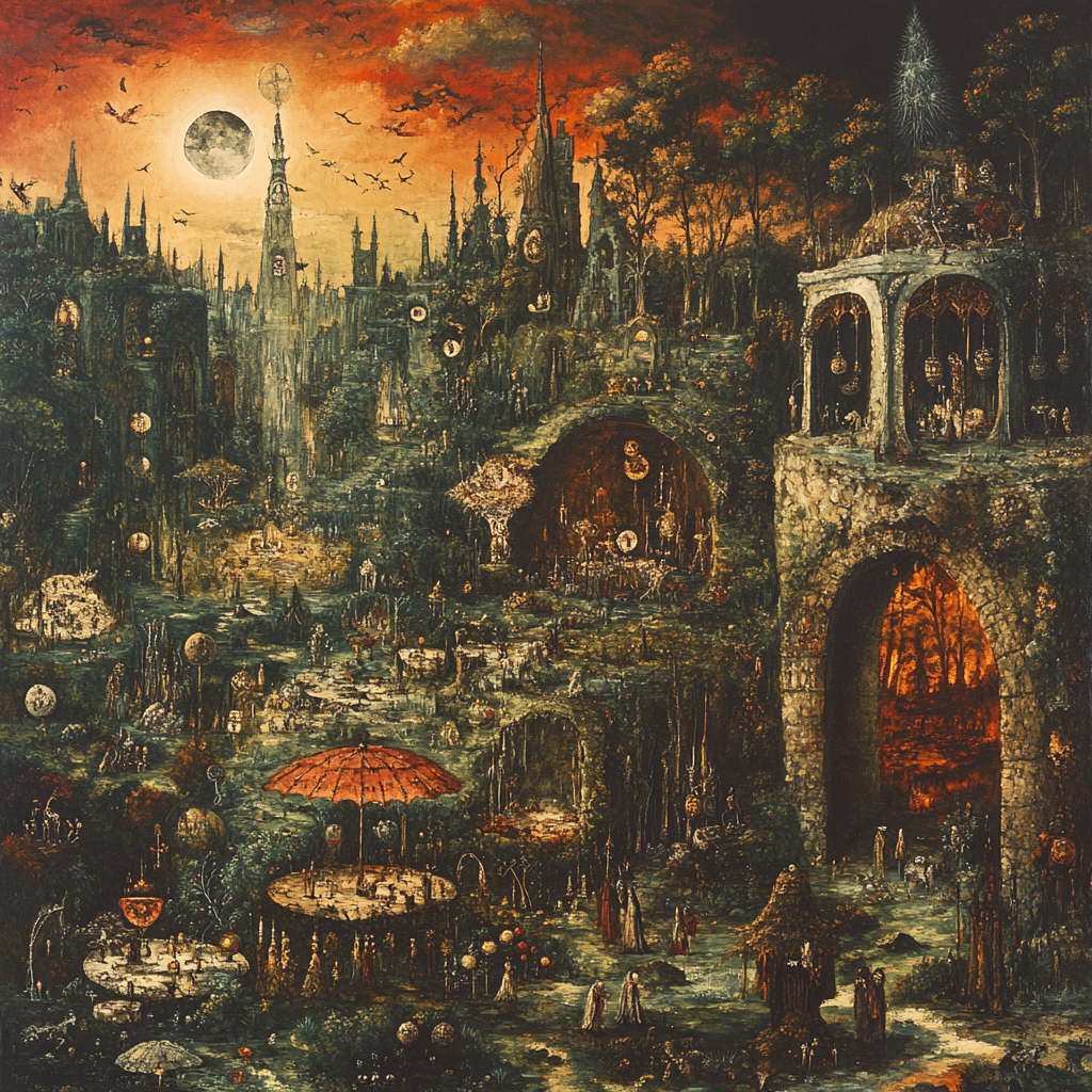 Hieronymus Bosch Inspired Carnival Of Creatures paint by numbers