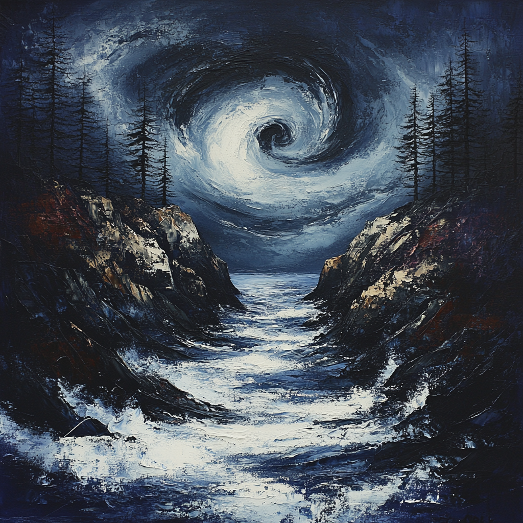 Arthur Lismer Inspired September Gale Over Rocky Channels paint by color